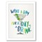 Green Blue Day Drink by Cat Coquillette Black Framed Wall Art - Americanflat
